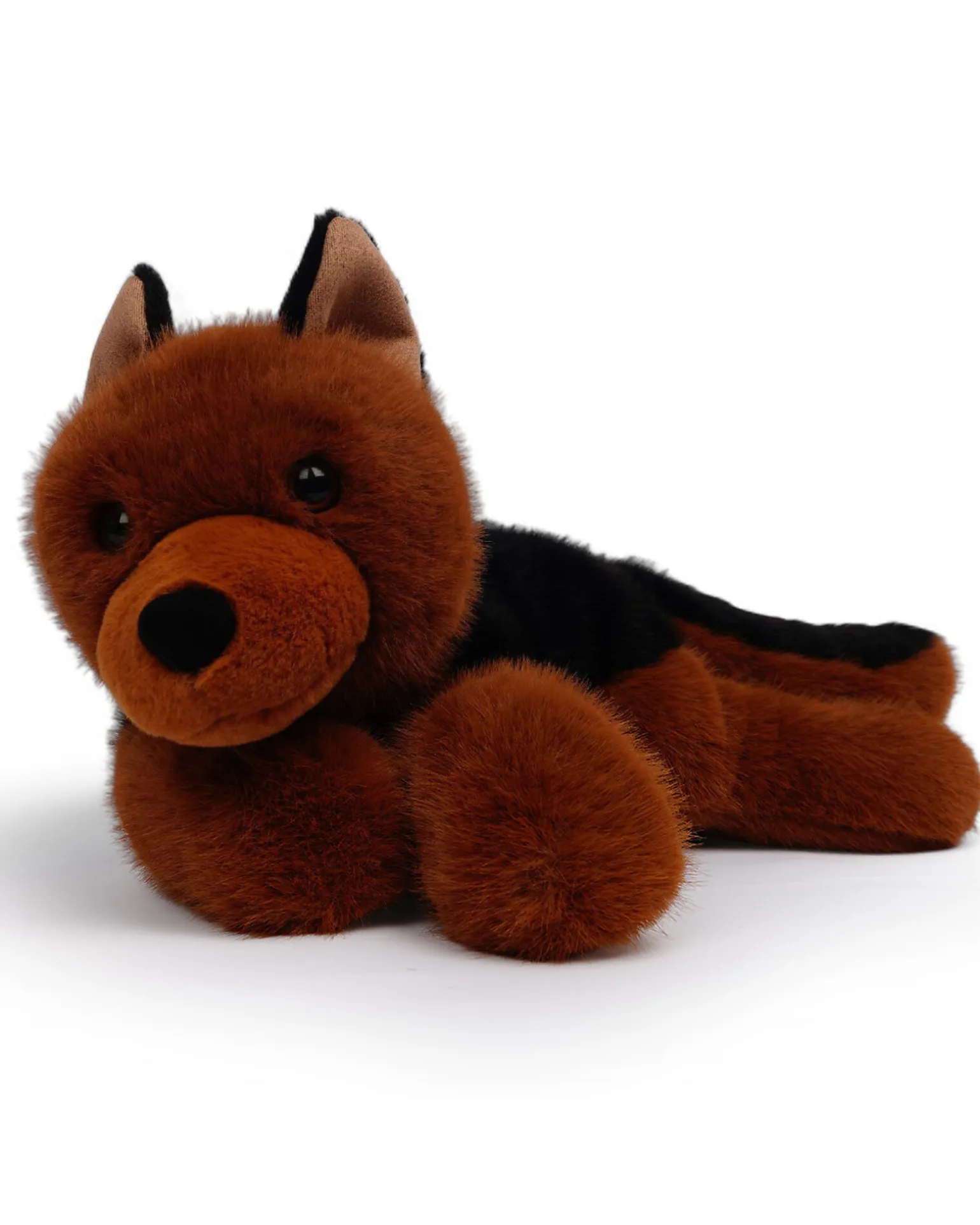 Peluche Rex Ponderato il Pastore Tedesco - il Peluche che ti Abbraccia - 37 x 13 x 15 cm - 100% Materiali Riciclati