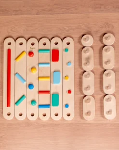 Percorso Sensoriale di Equilibrio Montessori - Sviluppo Psicomotorio - 2+ anni - in Legno