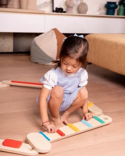Percorso Sensoriale di Equilibrio Montessori - Sviluppo Psicomotorio - 2+ anni - in Legno