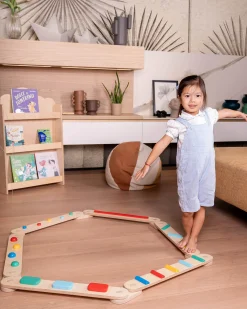 Percorso Sensoriale di Equilibrio Montessori - Sviluppo Psicomotorio - 2+ anni - in Legno