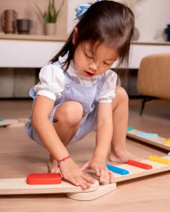 Percorso Sensoriale di Equilibrio Montessori - Sviluppo Psicomotorio - 2+ anni - in Legno
