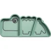 Piatto a Scomparti Anti-Scivolo Stick&Stay Croco, Verde