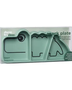 Piatto a Scomparti Anti-Scivolo Stick&Stay Croco, Verde