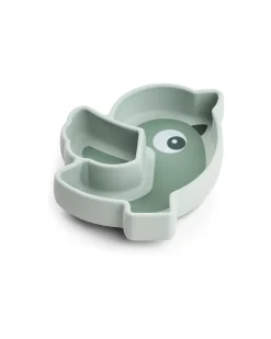 Piatto a Scomparti - Silicone Alimentare - Stick&Stay - Birdee - Verde