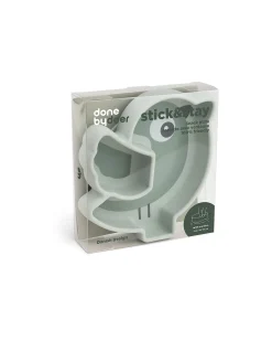 Piatto a Scomparti - Silicone Alimentare - Stick&Stay - Birdee - Verde