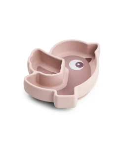 Piatto a Scomparti - Silicone Alimentare - Stick&Stay - Birdee - Cipria