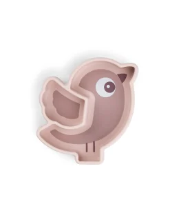 Piatto a Scomparti - Silicone Alimentare - Stick&Stay - Birdee - Cipria