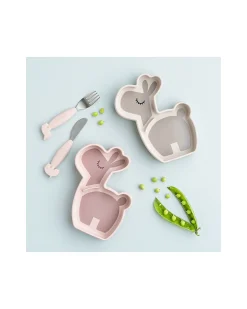 Piatto a Scomparti - Silicone Alimentare - Stick&Stay - Lalee - Cipria