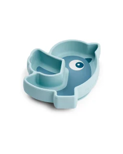Piatto a Scomparti - Silicone Alimentare - Stick&Stay - Birdee - Blu