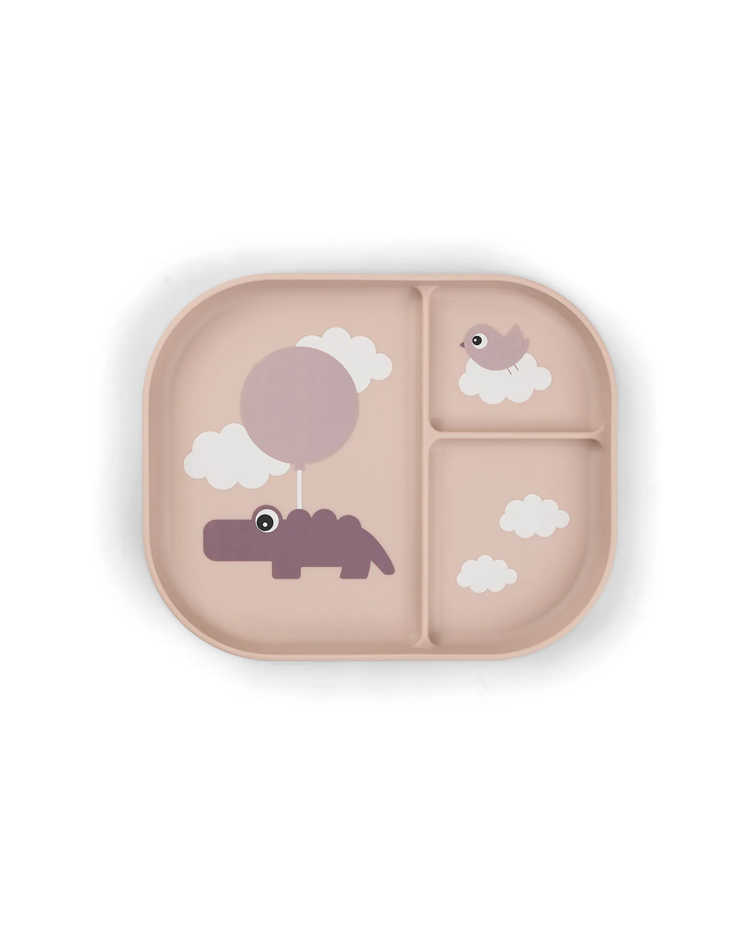 Piatto con Scomparti Foodie - Happy Clouds Cipria - 100% PP Alimentare