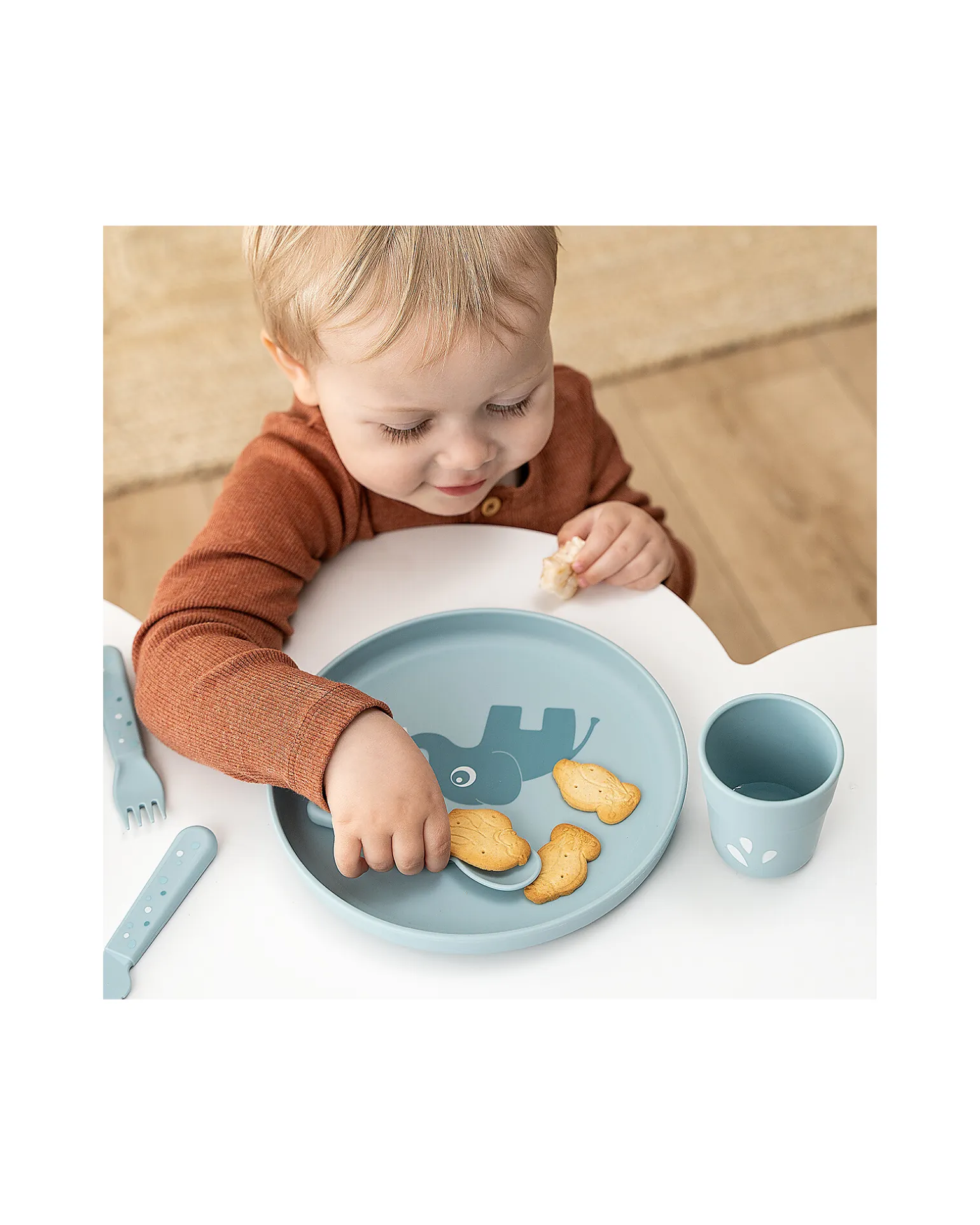 Piatto Foodie - Elphee Blu - 100% PP Alimentare