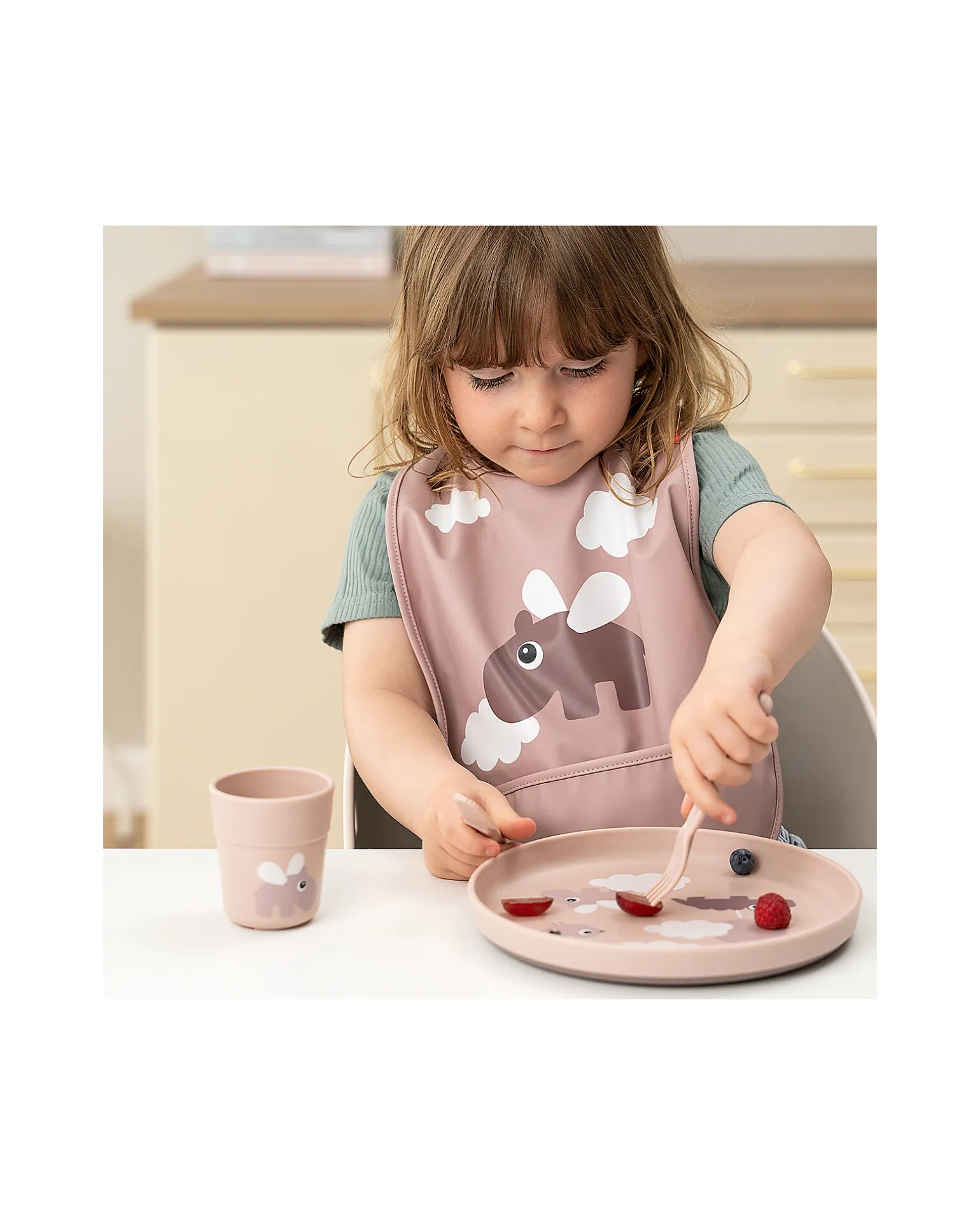 Piatto Foodie - Happy Clouds Cipria - 100% PP Alimentare