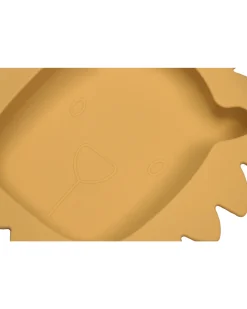 Piatto Leo il Leone - Miele/Oro - Silicone