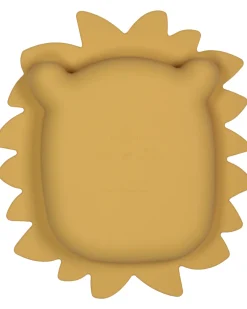 Piatto Leo il Leone - Miele/Oro - Silicone