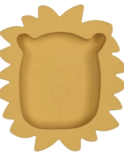 Piatto Leo il Leone - Miele/Oro - Silicone