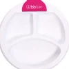Piatto Riscaldante Anti-Scivolo Platö - Bianco e Rosa - Con 3 Scomparti