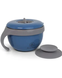 Piatto Termico Taiki - Blu - Chiusura Ermetica con Maniglia - Base Trasformabile in una Seconda Ciotola