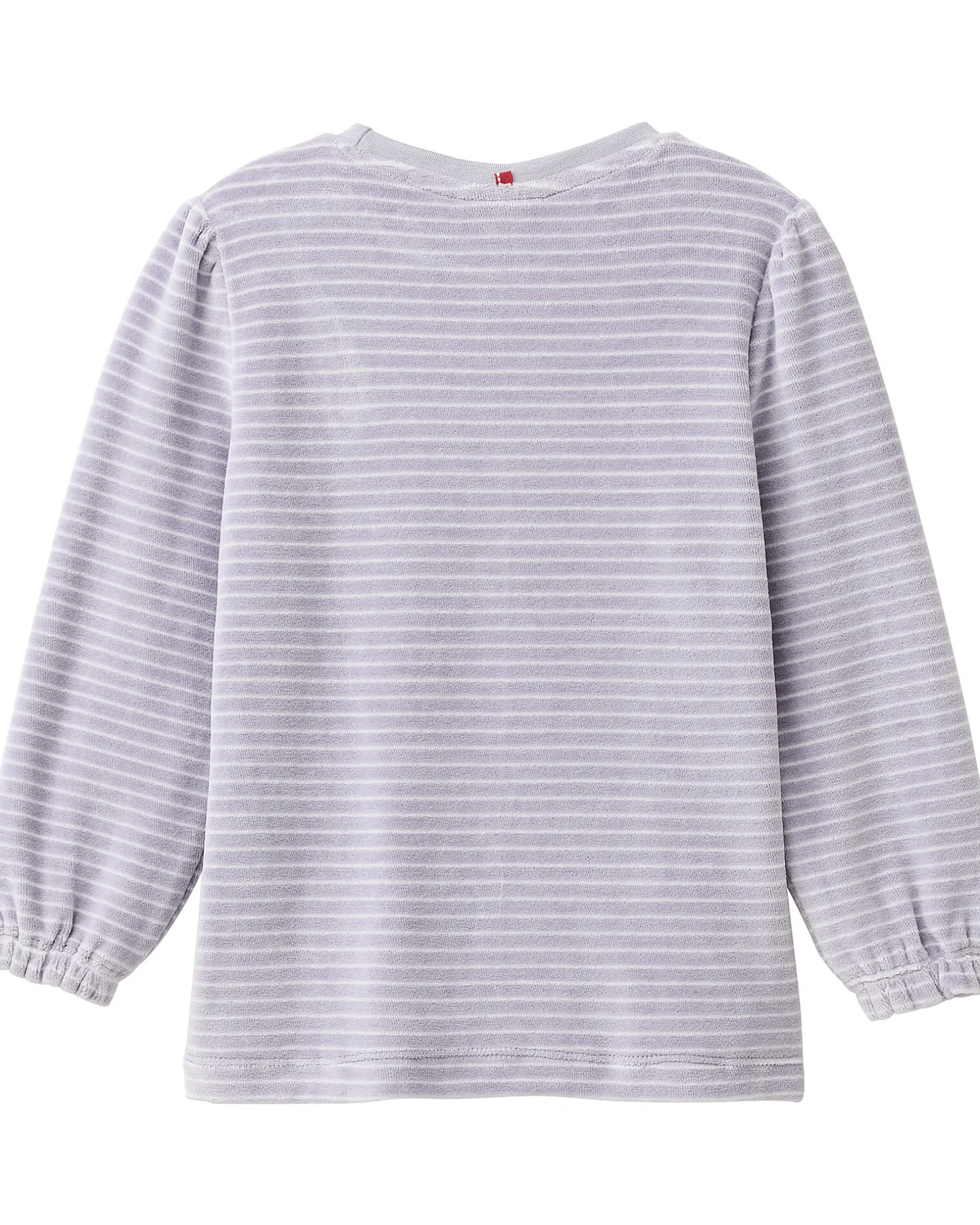 Pigiama a Righe con Polsini - Bianco e Grigio - Cotone GOTS