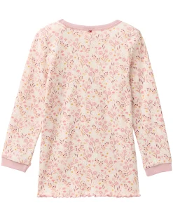 Pigiama Lungo a Fiori - Rosa - Cotone GOTS