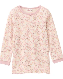 Pigiama Lungo a Fiori - Rosa - Cotone GOTS