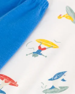 Pigiama Surfisti - Bianco e Blu - 100% Cotone