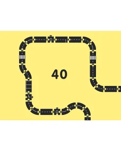 Pista flessibile per Macchinine Waytoplay, 40 pezzi - Si adatta a tutte le superfici!