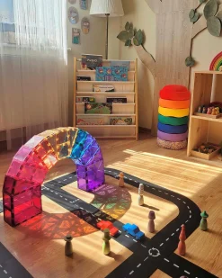 Pista flessibile per Macchinine Waytoplay, 40 pezzi - Si adatta a tutte le superfici!