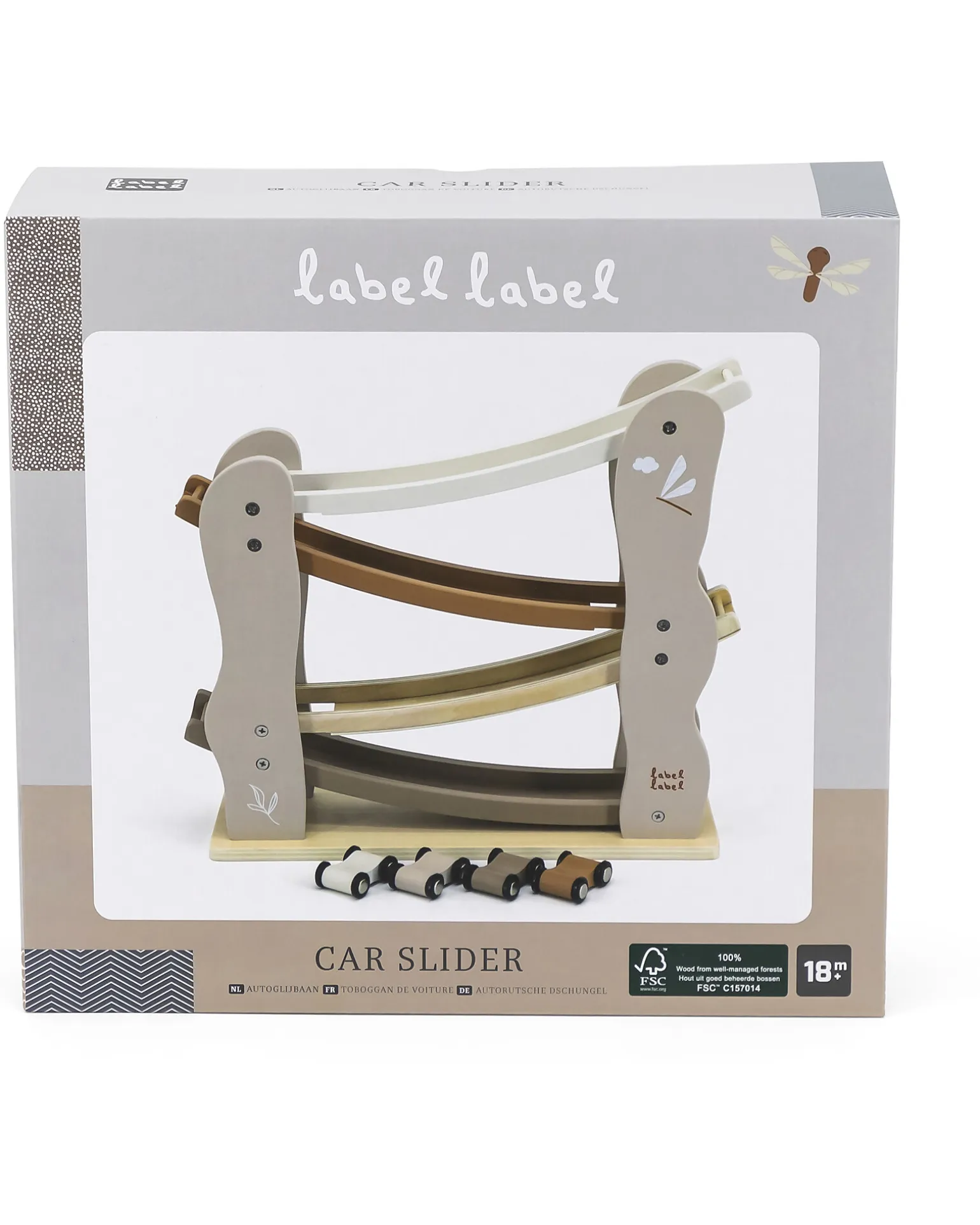 Pista Giocattolo in Legno FSC - Beige - 18+ m