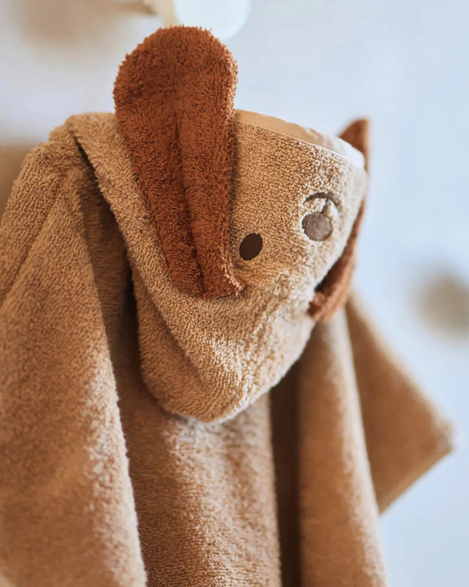 Poncho da Bagno in Spugna - Diego il Cane - Biscotto - 65x62 cm