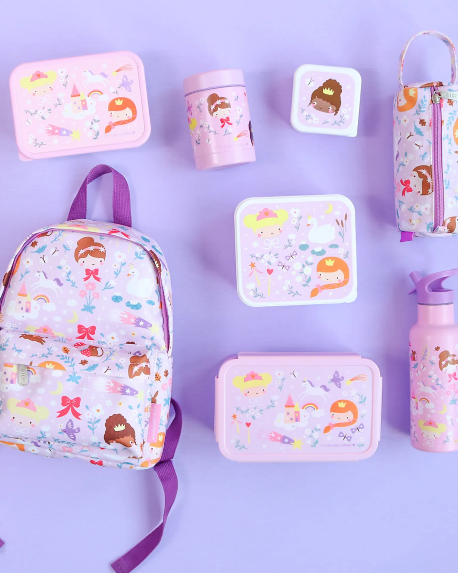 Porta Pranzo Bento - Principesse - Scomparti Estraibili