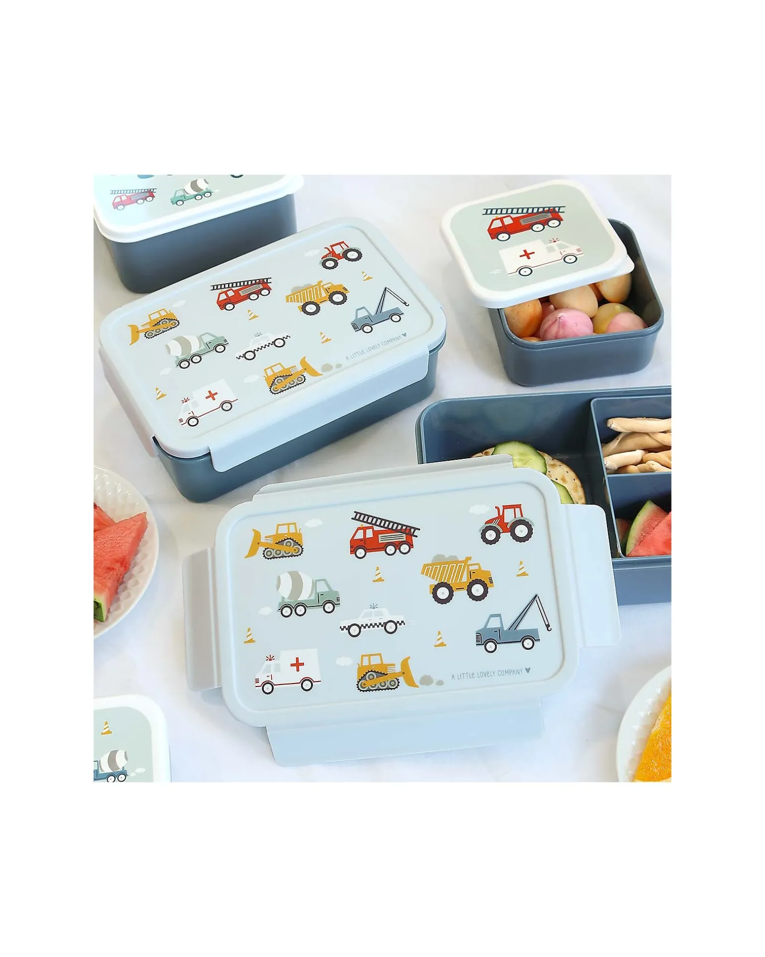 Porta Pranzo Bento - Veicoli - con Scomparti Estraibili