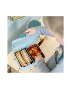 Portapranzo con Divisorio - Tiny Farm - Blu - Perfetto per Piccole Manine!