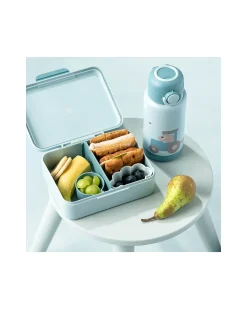 Portapranzo con Divisorio - Tiny Farm - Blu - Perfetto per Piccole Manine!