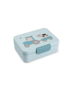Portapranzo con Divisorio - Tiny Farm - Blu - Perfetto per Piccole Manine!