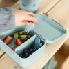 Portapranzo con Divisorio - Tiny Farm - Blu - 13 x 11 x 6 cm - 100% PP Alimentare