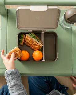 Portapranzo con Divisorio - Tiny Trails - Sabbia - 17,5 x 13 x 6,5 cm - 100% PP Alimentare