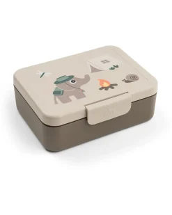 Portapranzo con Divisorio - Tiny Trails - Sabbia - 17,5 x 13 x 6,5 cm - 100% PP Alimentare