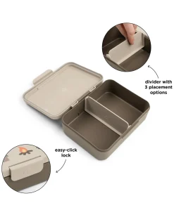 Portapranzo con Divisorio - Tiny Trails - Sabbia - 17,5 x 13 x 6,5 cm - 100% PP Alimentare