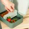 Portapranzo con Divisorio - Tiny Trails - Verde - 17,5 x 13 x 6,5 cm - 100% PP Alimentare