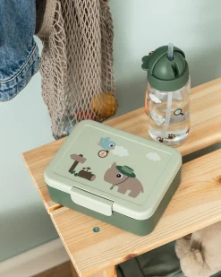 Portapranzo con Divisorio - Tiny Trails - Verde - 17,5 x 13 x 6,5 cm - 100% PP Alimentare