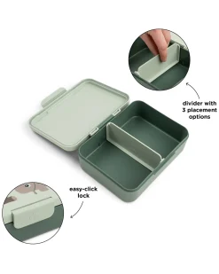 Portapranzo con Divisorio - Tiny Trails - Verde - 17,5 x 13 x 6,5 cm - 100% PP Alimentare