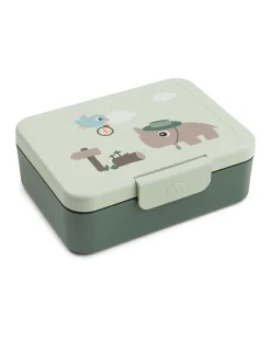 Portapranzo con Divisorio - Tiny Trails - Verde - 17,5 x 13 x 6,5 cm - 100% PP Alimentare