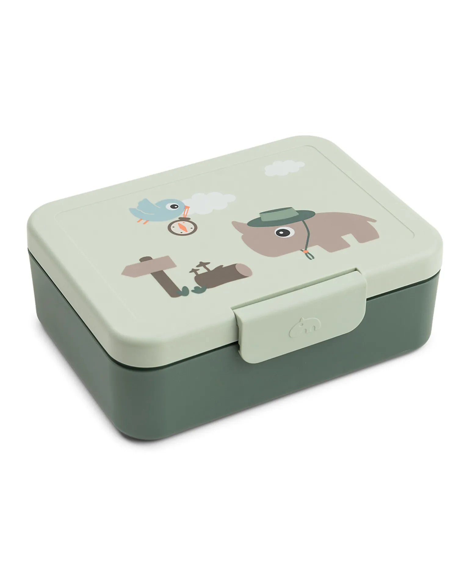 Portapranzo con Divisorio - Tiny Trails - Verde - 17,5 x 13 x 6,5 cm - 100% PP Alimentare