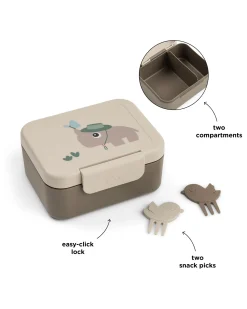 Portapranzo con Divisorio - Tiny Trails - Sabbia - 13 x 11 x 6 cm - 100% PP Alimentare