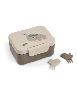 Portapranzo con Divisorio - Tiny Trails - Sabbia - 13 x 11 x 6 cm - 100% PP Alimentare