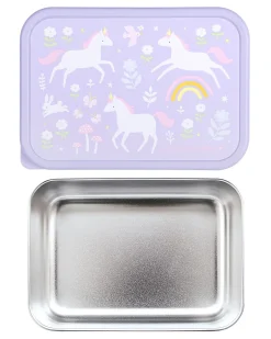 Porta Pranzo in Acciaio - Unicorni - 17.5 x 6 x 12.5 cm