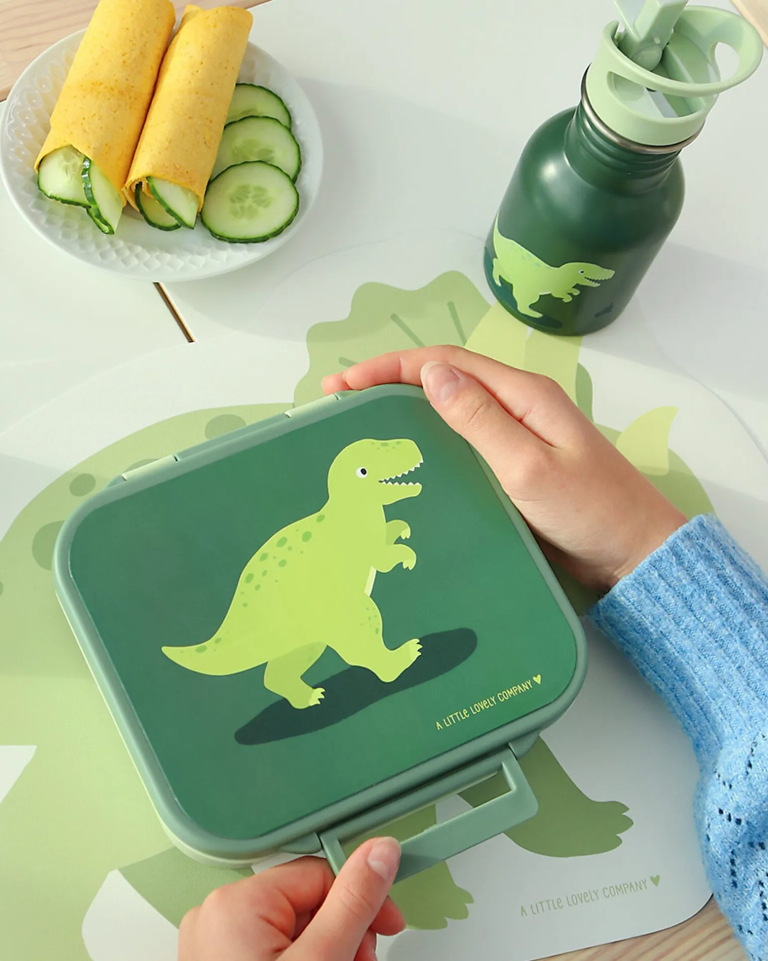 Porta Pranzo 3 Scomparti - Dinosauro - 17 x 5 x 18 cm