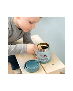 Porta Pranzo Termico - Tiny Farm - Blu - 300ml