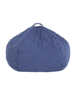 Pouf Trapuntato Landscape - Cobalt - Diametro 65 x 35 cm