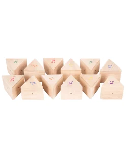 Prismi Sonori - 12 Pezzi - in Legno - 5 x 6 cm - 18m+